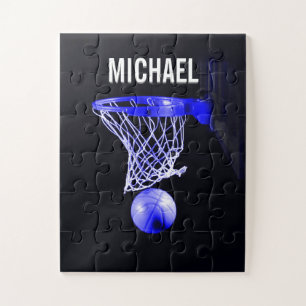 Puzzle Votre nom personnalisable Basketball Artwork