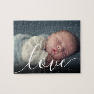 Puzzle Votre photo de bébé préférée en écriture avec amou