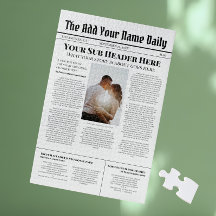 Votre propre article d'actualité de première page 