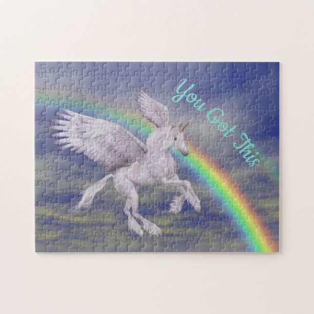 Puzzle Vous Avez Ce Flying Unicorn Rainbow Inspirational (Horizontal)