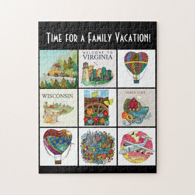 Puzzle Vous avez le Travel Bug ? Vacances en famille (Vertical)