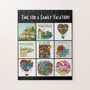 Puzzle Vous avez l'esprit de voyage ? Vacances en famille