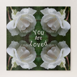 Puzzle Vous êtes aimés Rose blanche Abstraite Inspiration