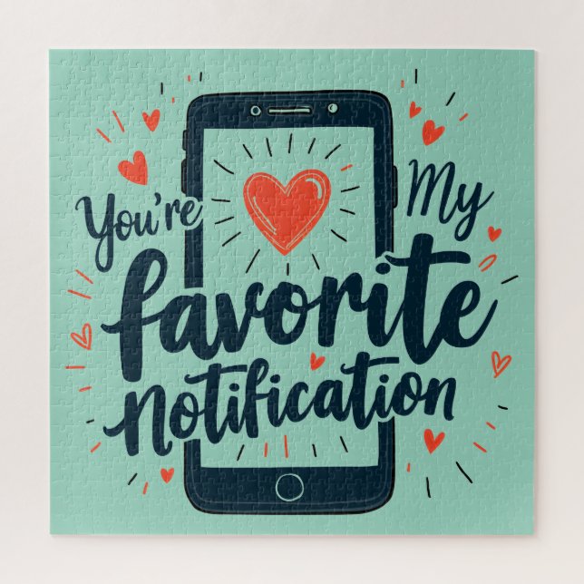 Puzzle Vous êtes ma notification préférée Affection numér (Vertical)