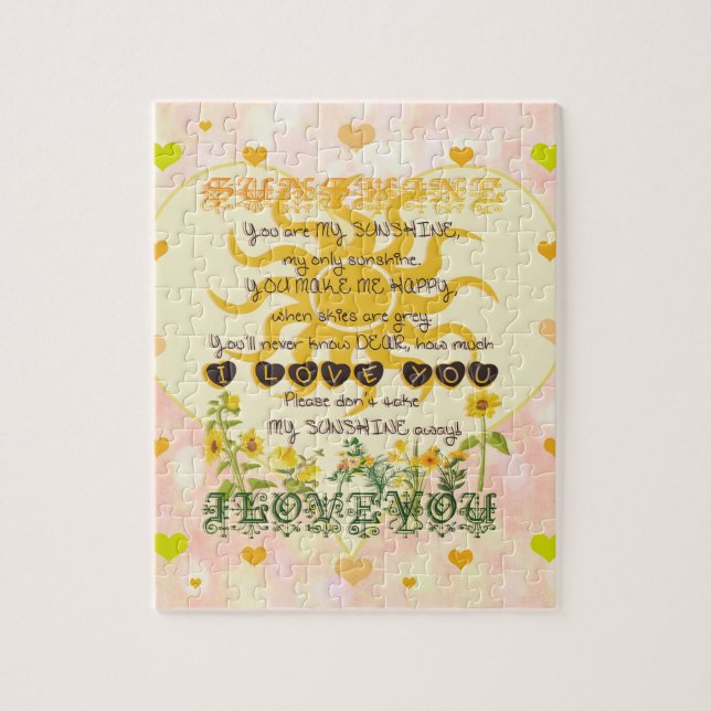 Puzzle Vous êtes mon coeur de soleil (Vertical)