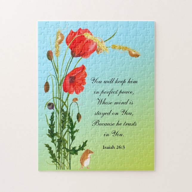 Puzzle Vous le garderez en paix parfaite Bible Verse (Vertical)