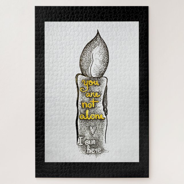 Puzzle Vous n'êtes pas seul, je suis ici une citation d'a (Vertical)