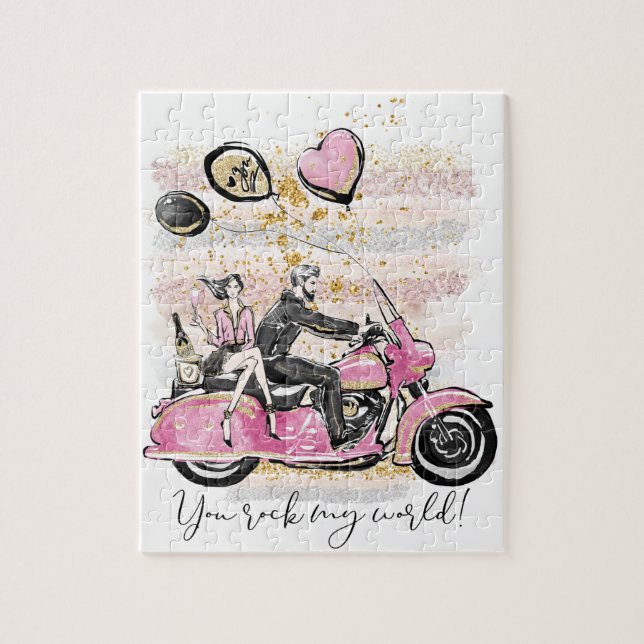 Puzzle Vous Rock Mon Monde | Sublimation de motocyclette  (Vertical)