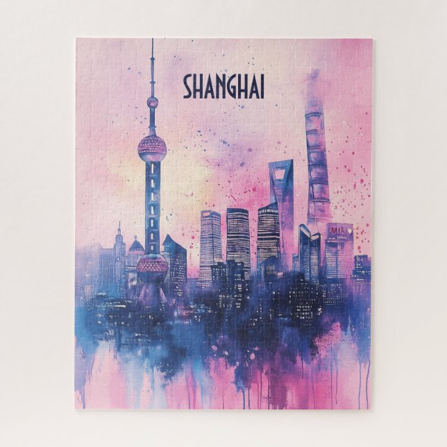 Puzzle Voyage à Shanghai Chine (Vertical)