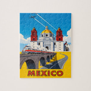 Puzzle Voyage au Mexique vintage