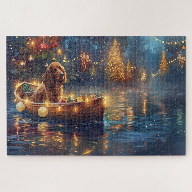 Puzzle Voyage de Noël du Cocker Spaniel (Horizontal)