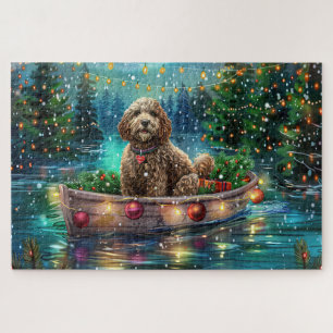 Puzzle Voyage de Noël Festif du Cockapoo