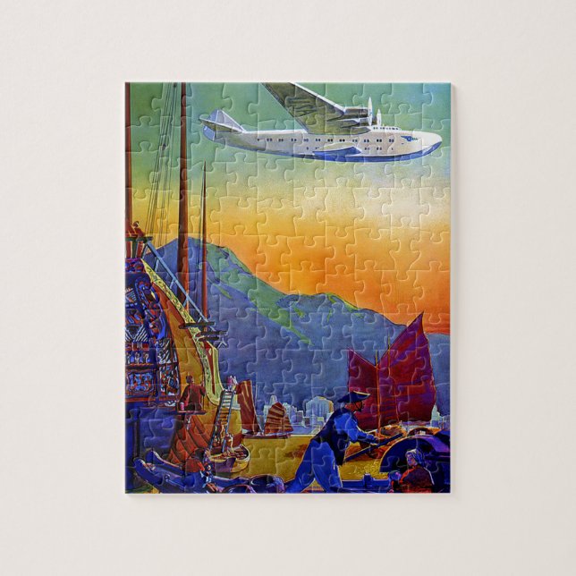 Puzzle Voyage transpacifique vintage (Vertical)