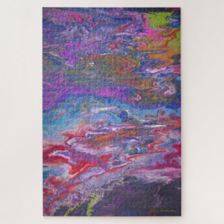 Puzzle Vue à partir de l'art de flux de peinture spatiale