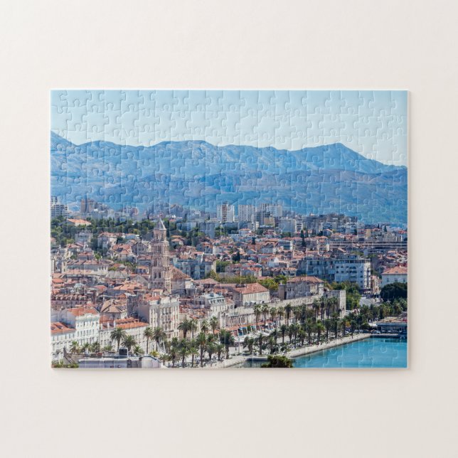 Puzzle Vue aérienne de la ville divisée en front de mer,  (Horizontal)