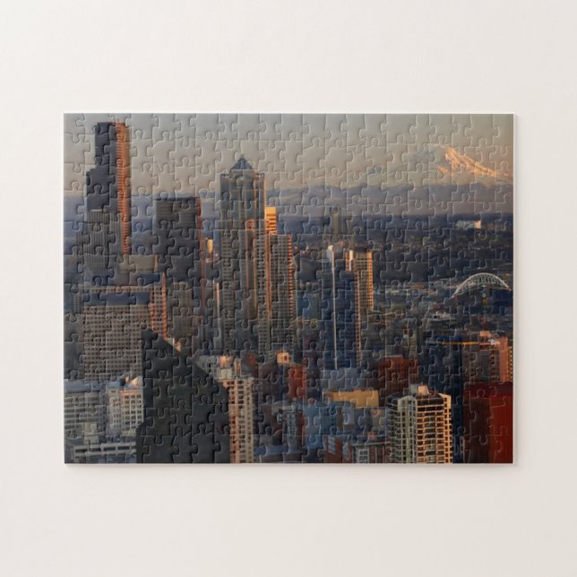 Puzzle Vue aérienne de l'horizon 2 de ville de Seattle (Horizontal)
