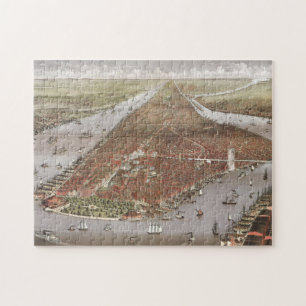 Puzzle Vue aérienne de ville de Manhattan, New York,