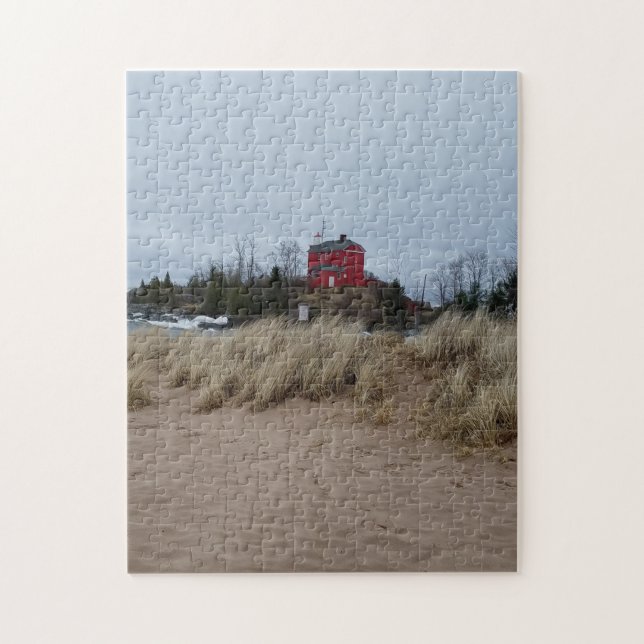 Puzzle Vue d'automne Marquette Harbour Lighthouse (Vertical)