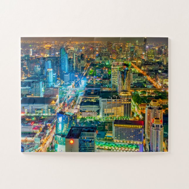 Puzzle Vue de Bangkok la nuit (Horizontal)