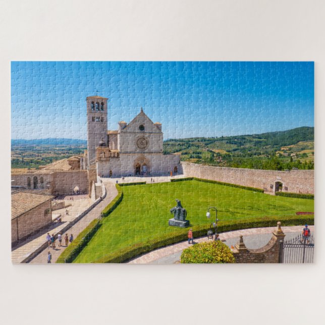 Puzzle Vue de la Basilique de Saint François à Assise, It (Horizontal)