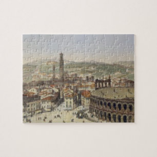Puzzle Vue de Vérone, gravée par L. Cherbuin (en de