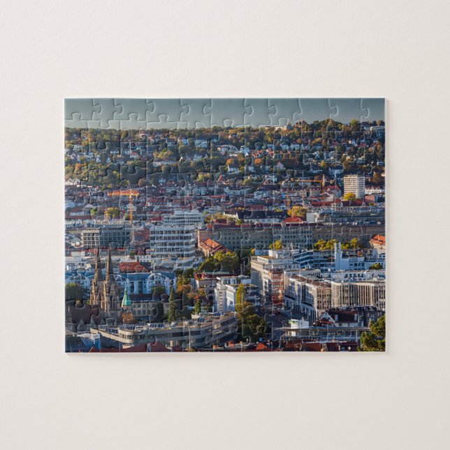 Puzzle Vue dégagée sur la ville de Stuttgart (Horizontal)