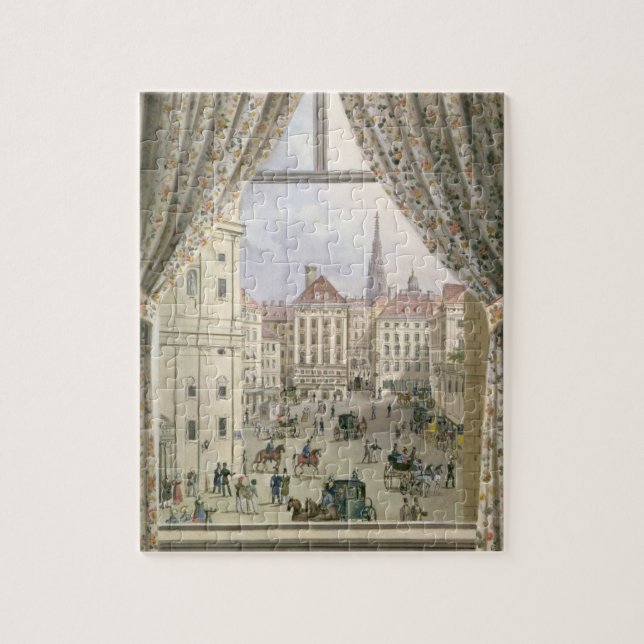 Puzzle Vue du Freyung, Vienne, 1825 (gouache sur le pape (Vertical)