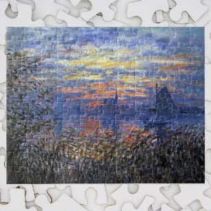 Puzzle Vue marine avec un coucher de soleil par Claude Mo