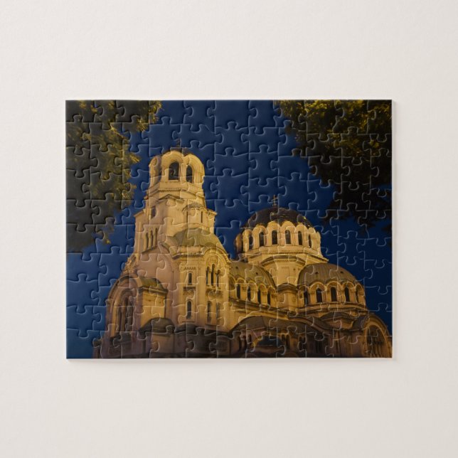 Puzzle Vue nocturne de la cathédrale Alexandre Nevski (Horizontal)