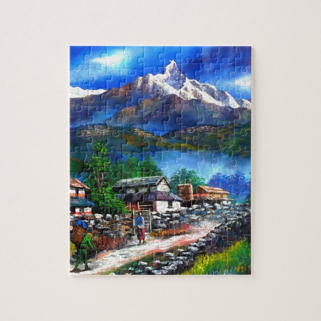 Puzzle Vue Panoramique De L'Everest Mountain Nepal (Vertical)