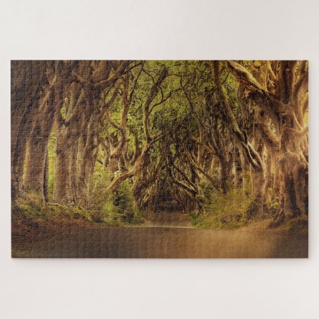 Puzzle Vue pittoresque Haies sombres | Forêt d'Irlande du (Horizontal)