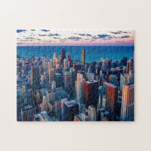 Puzzle Vue sur le centre-ville de Chicago Skyscrape