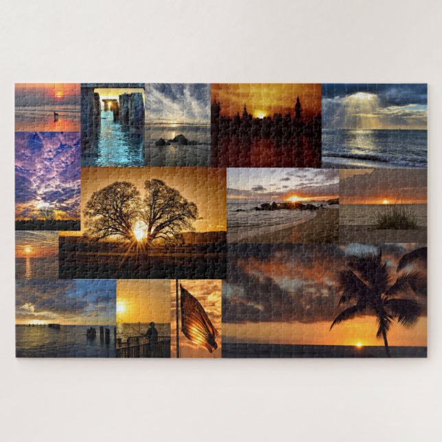 Puzzle Vue sur le coucher de soleil du monde - 20x30 pouc (Horizontal)