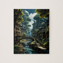 Vue Techno-Organic City Daytime Creek