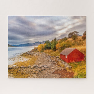 Puzzle Vues sur la mer et la montagne en Lofoten Nordland