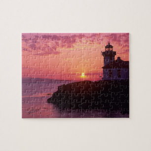 Puzzle WA, île de San Juan, phare de Lime Kiln, 1919,