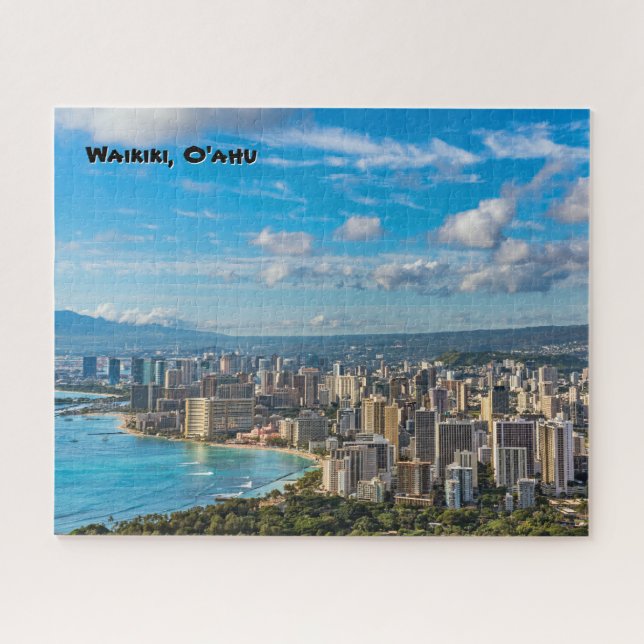 Puzzle Waikiki City & Beach de Diamond Head (Horizontal)