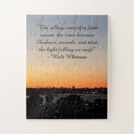 Puzzle Walt Whitman Poem Coucher du soleil Village éloign
