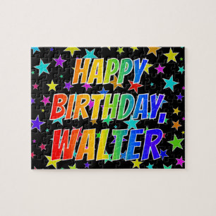 Puzzle "WALTER" Prénom, Amusant "HEUREUX ANNIVERSAIRE"
