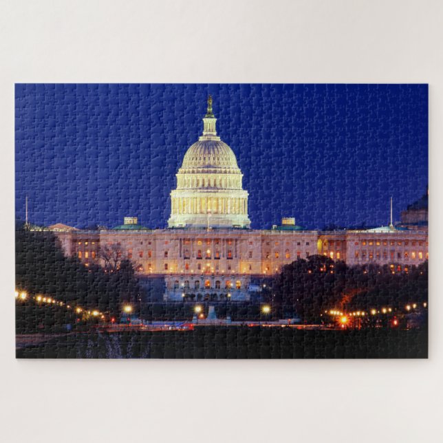 Puzzle Washington DC Capitol américain à Dusk (Horizontal)