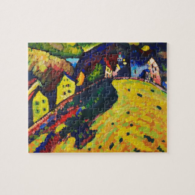 Puzzle Wassily Kandinsky. Maisons à Murnau. Expressionnis (Horizontal)