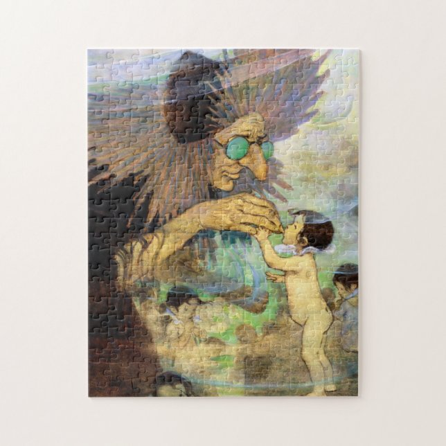 Puzzle Water Baby and Fairy, Jessie Willcox Smith (Vertical)
