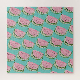 Puzzle Watercolor Watermelon Doodles Peint Motif