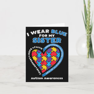 Puzzle Wear Blue für meine Schwester Autismus Bewu Karte