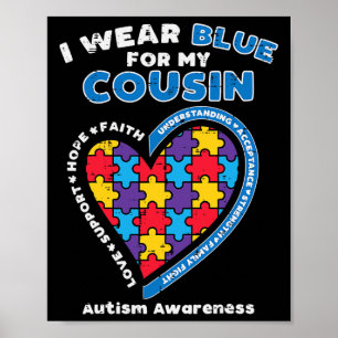 Puzzle Wear Blue für meinen Cousin Autismus Sensib Poster