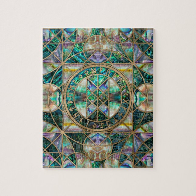 Puzzle Web de Wyrd Matrix de destin - ormeau Shell (Vertical)