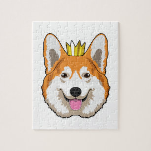 Puzzle Welsh corgi with Crown