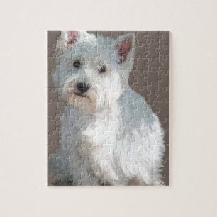 PUZZLE WESTIE SUR LE TAUPE