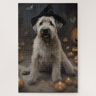 Puzzle Wheaten Terrier Citrouille Halloween effroi