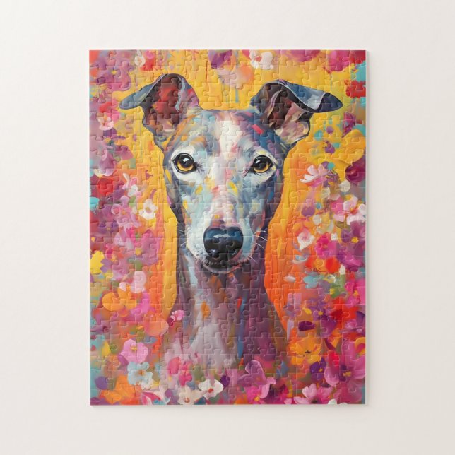 Puzzle Whippet coloré (Vertical)